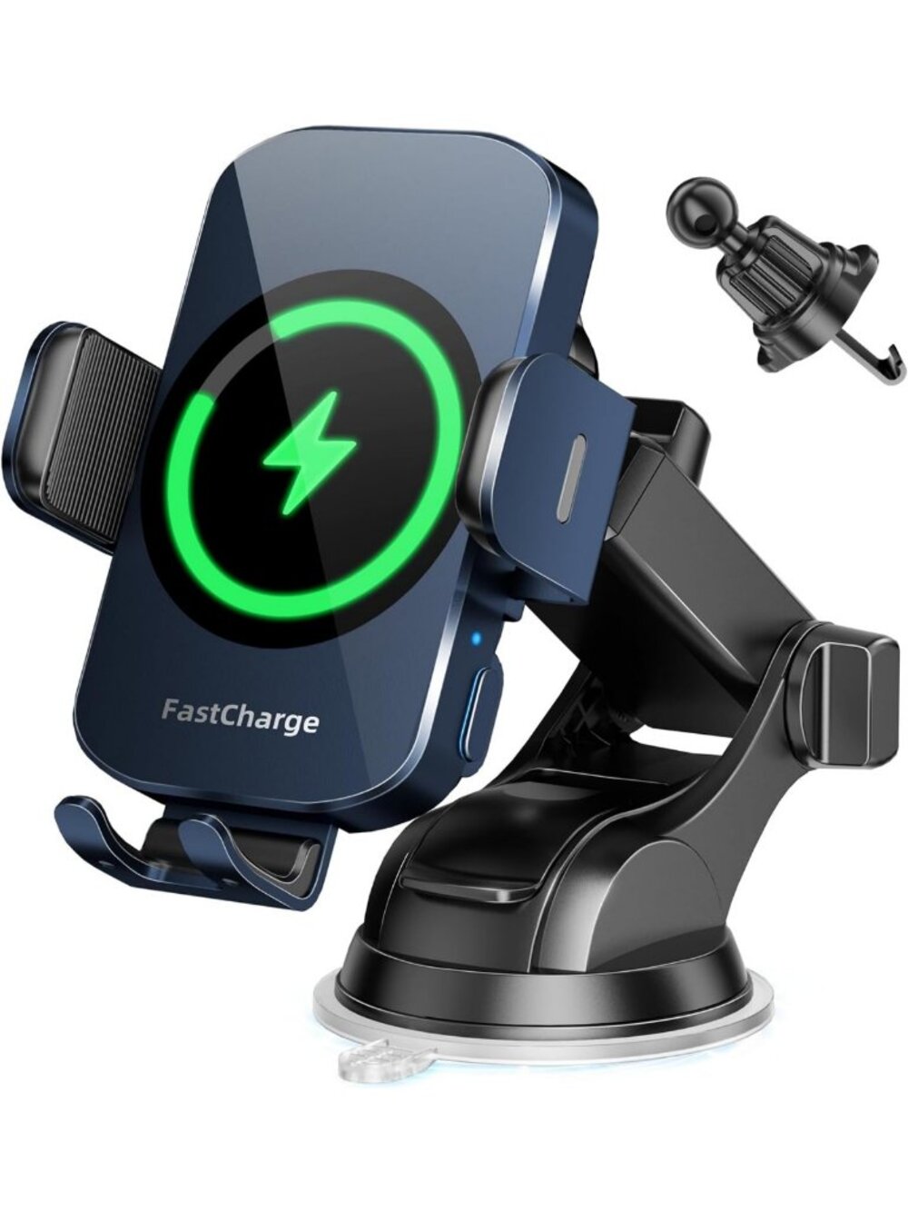 3-in-1 Wireless Car Charger & Auto-Clamping Phone Holder for iPhone & Samsung